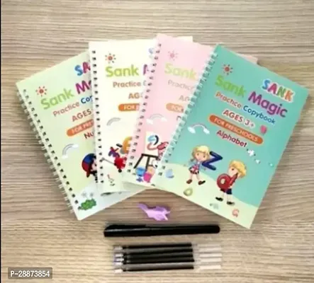 Magic Re-Usable Drawing, Alphabet, Numbers And Math Exercise Books For Children