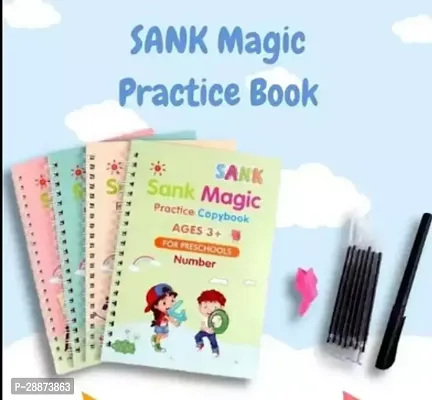 Magic Re-Usable Drawing, Alphabet, Numbers And Math Exercise Books For Children