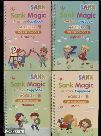 Magic Re-Usable Drawing, Alphabet, Numbers And Math Exercise Books For Children