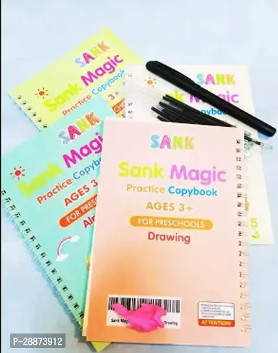 Magic Re-Usable Drawing, Alphabet, Numbers And Math Exercise Books For Children-thumb0