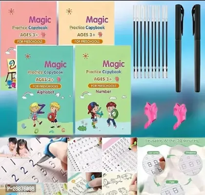 Magic Re-Usable Drawing, Alphabet, Numbers And Math Exercise Books For Children