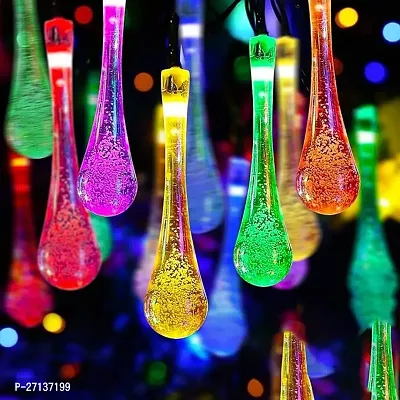 Foyer Water Drop String Ball Light 14 LED Outdoor String Lights Waterproof Crystal Water Drop Fairy Lights (Plug-in)-thumb0