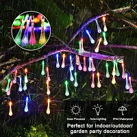 Foyer Water Drop String Ball Light 14 LED Outdoor String Lights Waterproof Crystal Water Drop Fairy Lights (Plug-in)-thumb1