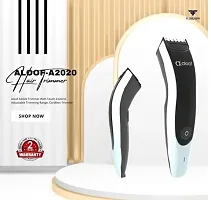 Aloof A2020 Hair Trimmer Professional Hair Trimmer Men's Hair Razor Set Long Hair Trimmer Hair Trimmer Hair Trimmer Hair Trimmer Men with LCD Display 9 Guide Combs Rechargeable *-White-thumb3