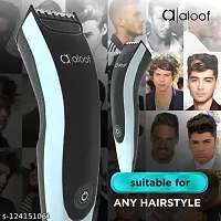 Aloof A2020 Hair Trimmer Professional Hair Trimmer Men's Hair Razor Set Long Hair Trimmer Hair Trimmer Hair Trimmer Hair Trimmer Men with LCD Display 9 Guide Combs Rechargeable *-White-thumb1