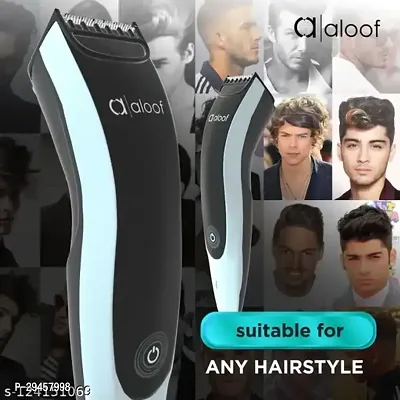 Aloof A2020 Hair Trimmer Professional Hair Trimmer Men's Hair Razor Set Long Hair Trimmer Hair Trimmer Hair Trimmer Hair Trimmer Men with LCD Display 9 Guide Combs Rechargeable *-White-thumb2