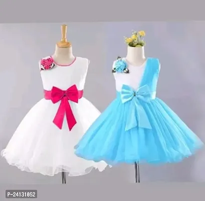New stylish Green floral Baby Girls Dress/Frocks (GIF) 2 PCS COMBO-thumb0