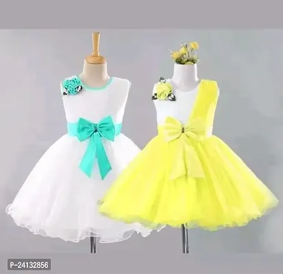 Girls Midi/Knee Length Party Dress 2 PCS COMBO (GIF)