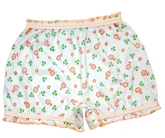 KIDBIRD Pure Cotton Printed White Bloomer Panties for Girls  Kids (Pack of 6)-thumb3