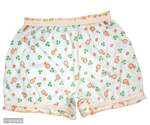 KIDBIRD Pure Cotton Printed White Bloomer Panties for Girls  Kids (Pack of 6)-thumb4