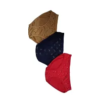 QOXOLYZ Women's Printed Cotton Regular Panties _Red ,Gold  Navy Blue (Pack of 3)-thumb1