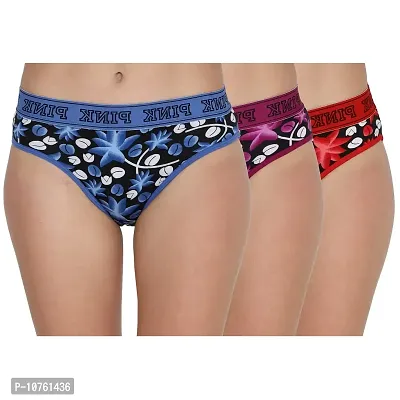 Bexzzor Women's Cotton Elastic Hipsters Innerwear Panties/Briefs (Pack of 3), Multicolor2, L (Reshma01.Bex)