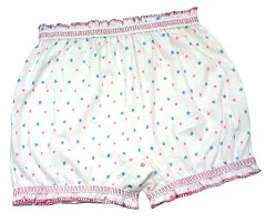 KIDBIRD Pure Cotton Printed White Bloomer Panties for Girls  Kids (Pack of 6)-thumb2