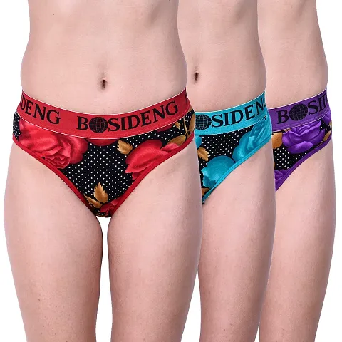 KIDBIRD Women's Hipster Flower Print Panties ( Pack of 3 )