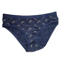 QOXOLYZ Women's Printed Cotton Regular Panties _Red ,Gold  Navy Blue (Pack of 3)-thumb3