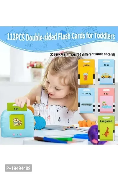 Talking English  Words Flash  Cards Preschool Electronic Reading Early Talking Flashcard Toy  For Kids -112 pcs Card-thumb3