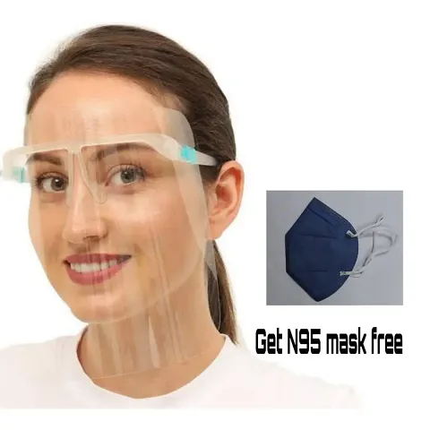 Premium Quality Face shield With Face Mask Combo