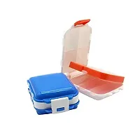 PEGRIM Plastic Medicine Storage 7 Compartment 7 Day Pill Reminder Plastic Portable Medicine Storage Case Container Pill Box - Available Color Will be Sent-thumb1