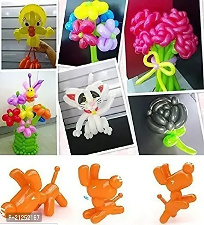 PEGRIM Long Latex Toy Balloon Modelling Animal Shaping Balloons - Mix Color (Pack of -100 Pcs.)-thumb5