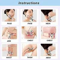 PRIYAT DEAL Massager 3D Mini Manual Massager 360 Rotate Roller Face Body Massager for Skin Lifting Face Lifting Wrinkle Remover Facial Massage Relaxation and Skin Tightening Tool for Unisex, Silver-thumb1