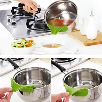 Pegrim Pour Soup Spout Funnel Anti-Spill Silicone Slip On Pour Drain for Pots Pans and Bowls and Jars Kitchen Gadget Tool-thumb3