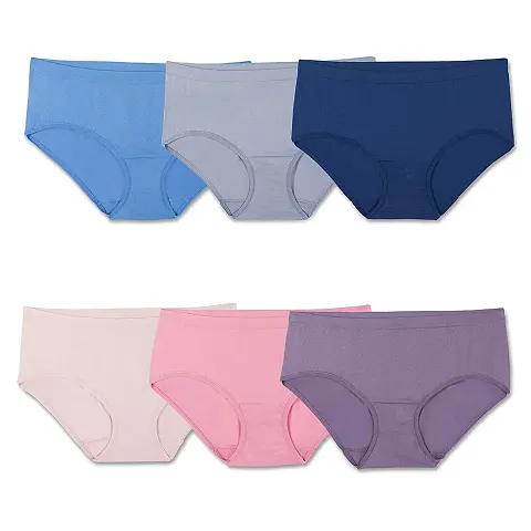 Fruit of the Loom Women's Pack Seamless Low-Rise Brief, Assorted, Medium/6