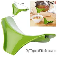 Pegrim Pour Soup Spout Funnel Anti-Spill Silicone Slip On Pour Drain for Pots Pans and Bowls and Jars Kitchen Gadget Tool-thumb2