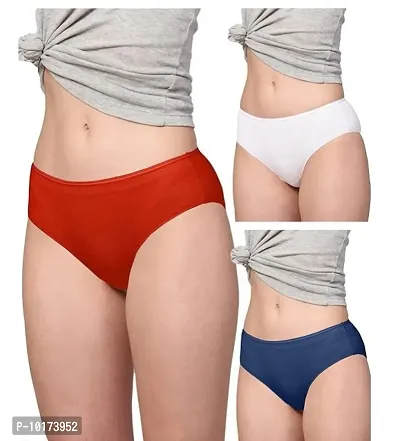 Womens Semless Hipster Ice Silk Panty For Women No Visible Line B 3 PCS SET-thumb0