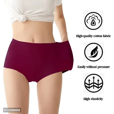 Pegrim No Show High Waist Briefs Underwear for Women Seamless Panties Multi-colors  Pack-6-thumb4