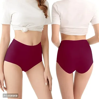 Pegrim No Show High Waist Briefs Underwear for Women Seamless Panties Multi-colors  Pack-6-thumb5
