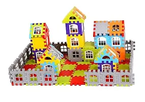 flexflair  House Building Blocks with Smooth Rounded Edges, Toys for Kids-thumb2