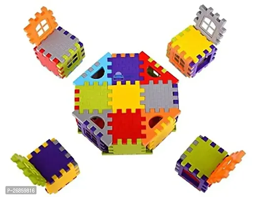 flexflair  House Building Blocks with Smooth Rounded Edges, Toys for Kids-thumb5