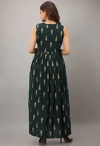 Stylish Green Viscose Rayon Printed Kurta For Women-thumb1