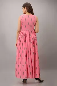 Stylish Pink Viscose Rayon Printed Kurta For Women-thumb1