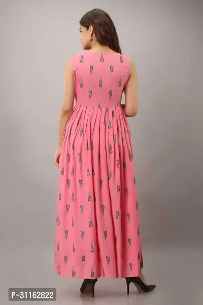 Stylish Pink Viscose Rayon Printed Kurta For Women-thumb2