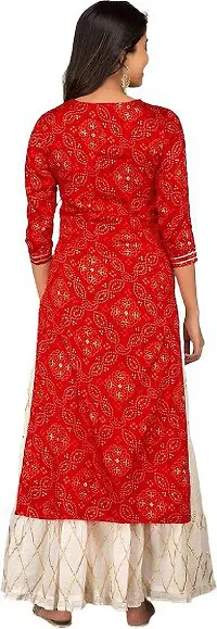 Stylish Red Viscose Rayon Embroidered Kurta Bottom Set For Women-thumb1