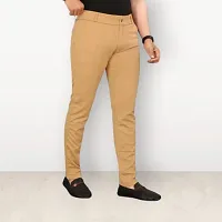 Classic Men Formal Trousers with Tailored Fit and Comfortable Waistband for Office or Events-thumb1