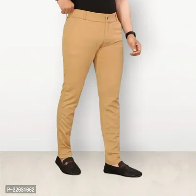 Classic Men Formal Trousers with Tailored Fit and Comfortable Waistband for Office or Events-thumb2