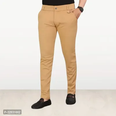 Classic Men Formal Trousers with Tailored Fit and Comfortable Waistband for Office or Events-thumb3