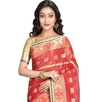 Raj Sarees Women Tant Cotton Saree Without Blouse Piece (RS 507_01_2_Red)-thumb1