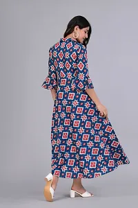 Stylish Multicoloured Cotton Printed Gown For Women-thumb2