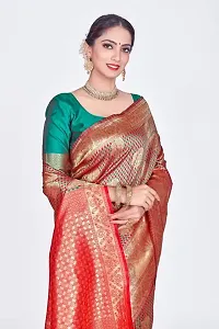 Stylish Multicoloured Art Silk Saree With Blouse Piece For Women-thumb2