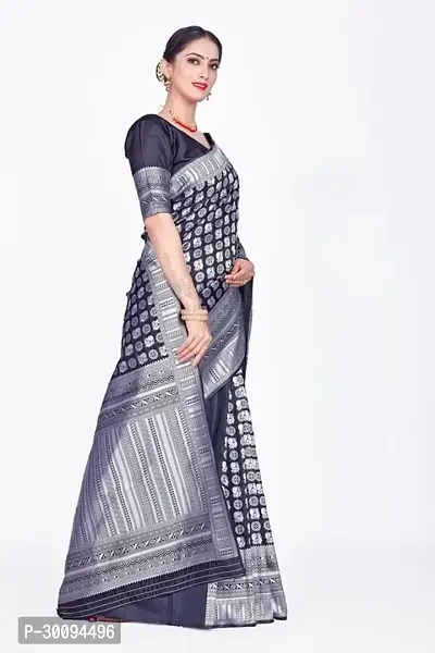 Stylish Black Art Silk Saree With Blouse Piece For Women-thumb4