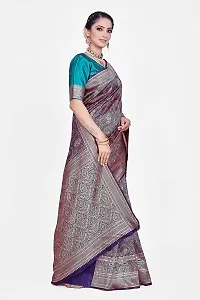 Stylish Multicoloured Art Silk Saree With Blouse Piece For Women-thumb3