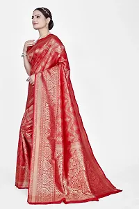 Stylish Red Art Silk Saree With Blouse Piece For Women-thumb3