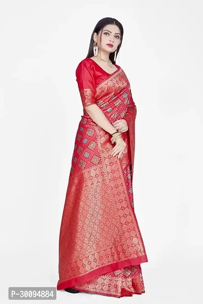 Stylish Pink Art Silk Saree With Blouse Piece For Women-thumb5