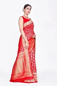 Stylish Red Art Silk Saree With Blouse Piece For Women-thumb3