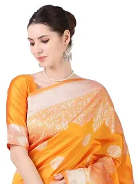 Stylish Yellow Art Silk Saree With Blouse Piece For Women-thumb4