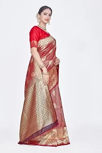 Stylish Multicoloured Art Silk Saree With Blouse Piece For Women-thumb4