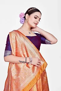 Stylish Multicoloured Art Silk Saree With Blouse Piece For Women-thumb2